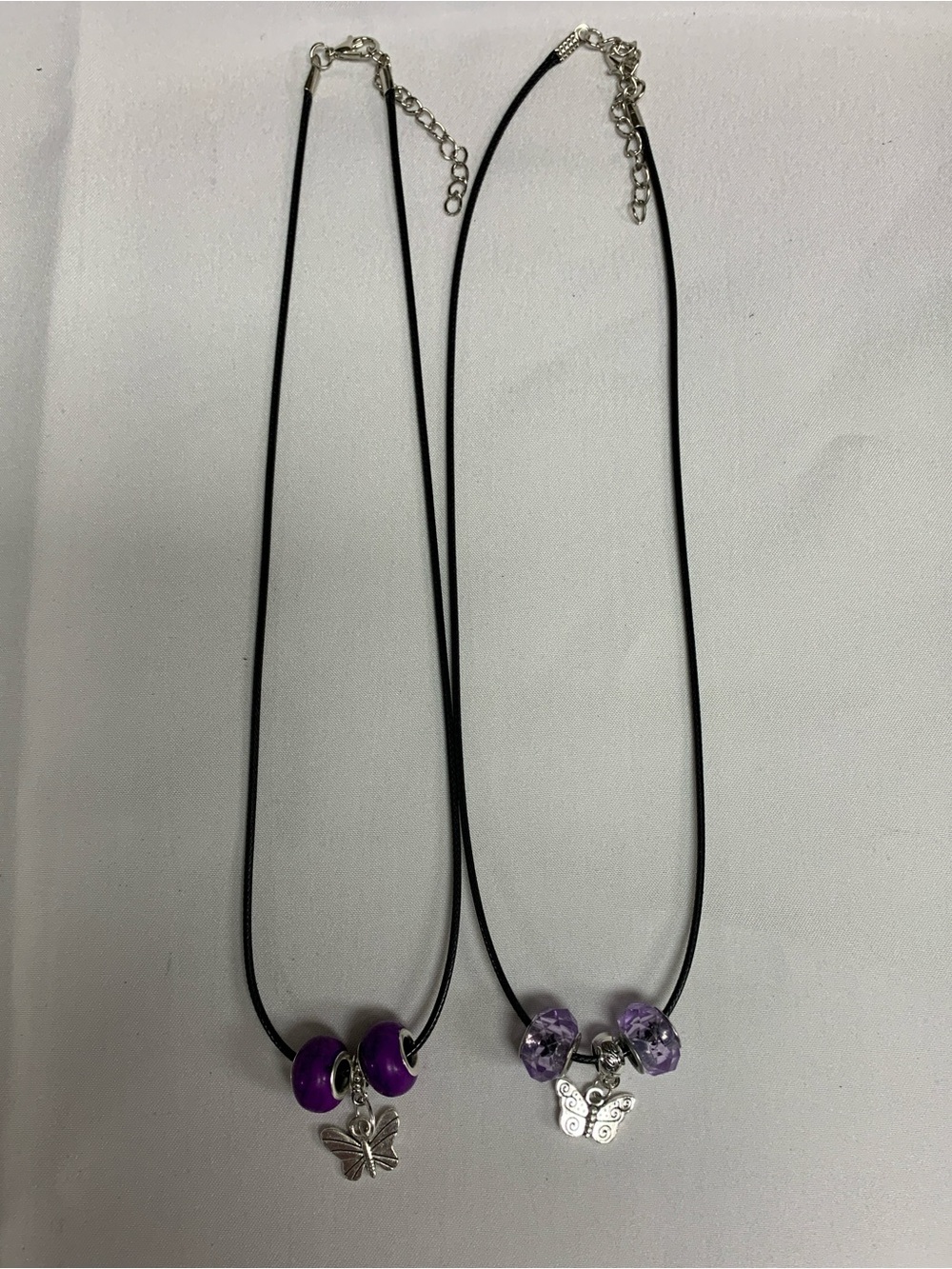 2 Butterfly Charm Necklaces